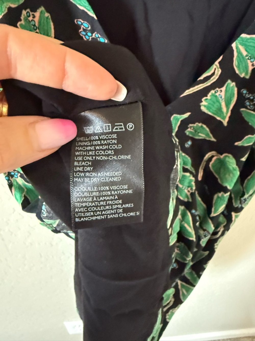 Women's Urban Outfitters Zoe Leaf Print Dress - XS - Picture 6 of 7